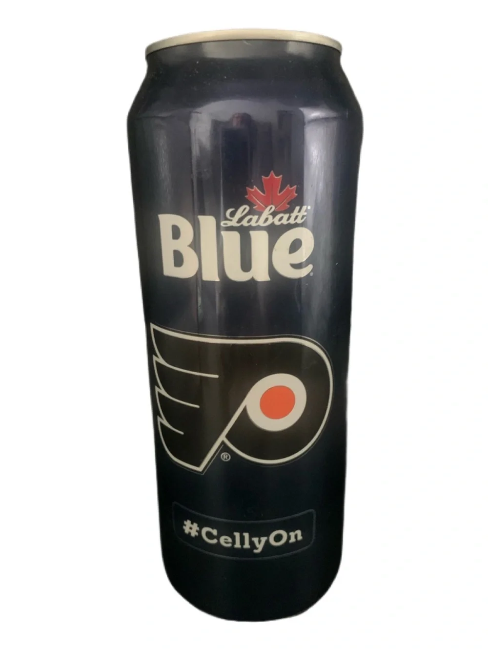 Vintage Beer Can Labatt Blue Canadian Pilsner Philadelphia Flyers 16Oz Empty